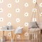 Daisy Wall Decal Flower Vinyl Wall Decals Daisy Stickers Floral Decals Peel (Simple Style,White)